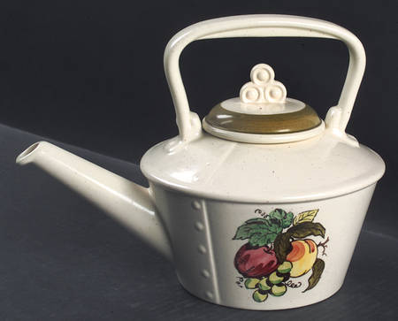 Provincial Fruit Green Teapot & Lid