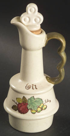 Provincial Fruit Green Oil and Stopper for Condiment Set