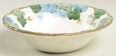 Sculptured Grape Rim Fruit/Dessert (Sauce) Bowl