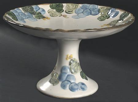Sculptured Grape Round Compote (Height X Width)