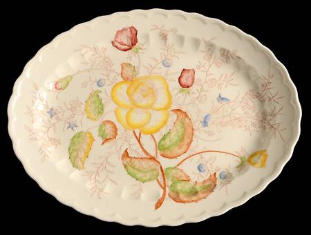 Vernon Rose Yellow 12" Oval Serving Platter