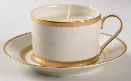 Antique Lace Scented Cup & Saucer Candle-Ocean  HC