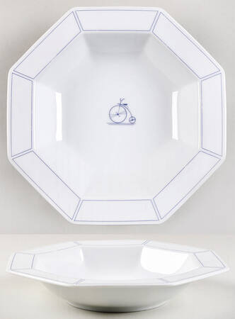 Bicycle Blue Rim Soup Bowl