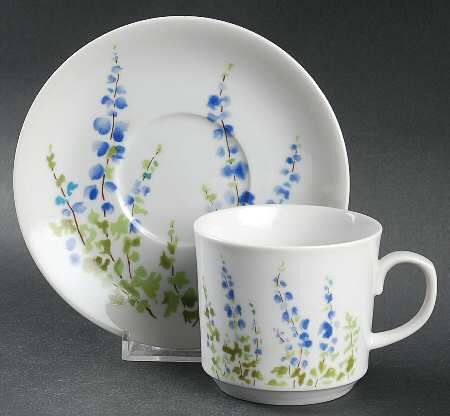 Blue Bells Flat Cup & Saucer Set