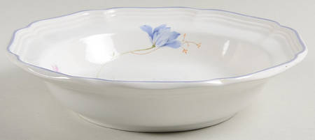 Blue Bouquet Rim Soup Bowl