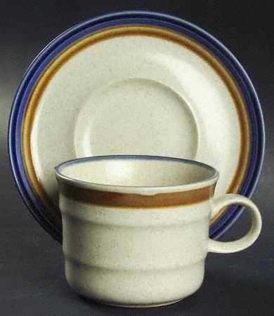 Blue Hill Flat Cup & Saucer Set