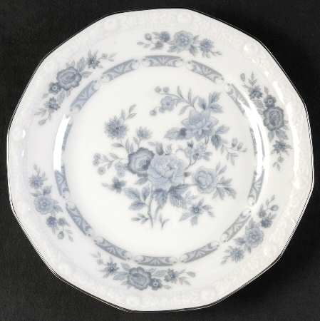 Blue Peony Bread & Butter Plate