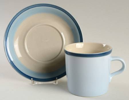 Blue Reef Flat Cup & Saucer Set