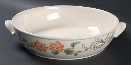 Botanical Bouquet 9" Round Open Casserole