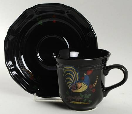 Bon Jour Flat Cup & Saucer Set