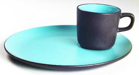 Bristol Blue Snack Plate & Cup Set by Mikasa