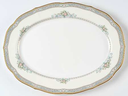 Bridal Bouquet 14" Oval Serving Platter