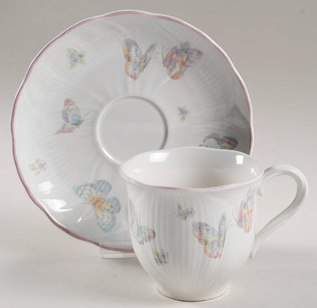 Butterfly Kiss Flat Cup & Saucer Set by Mikasa