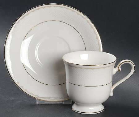 Casa Blanca Footed Cup & Saucer Set by Mikasa