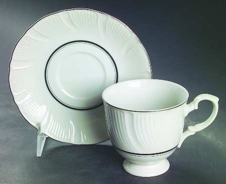 Caviar Footed Cup & Saucer Set