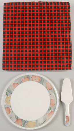 Cezanne Cake Plate & Solid Ceramic Server Set (Boxed)