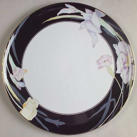Charisma Black Cake Plate by Mikasa