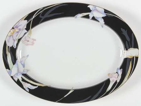 Charisma Black 14" Oval Serving Platter