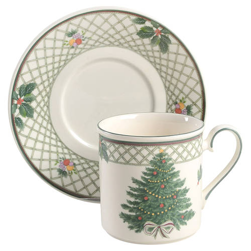 Christmas Story Flat Cup & Saucer Set