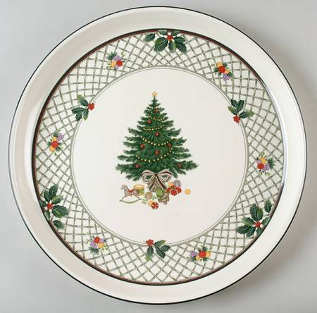 Christmas Story Round Torte Plate