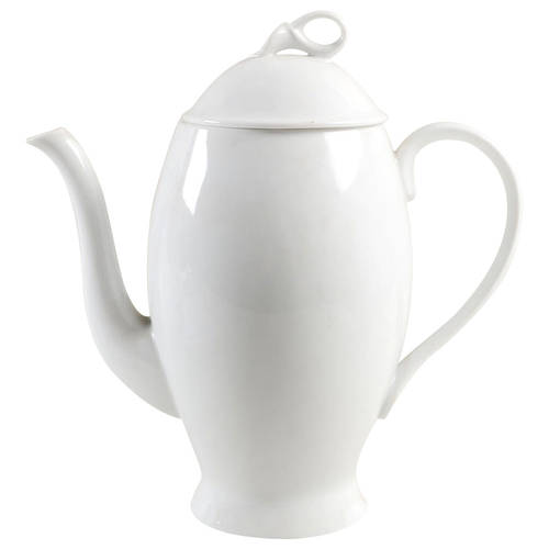 Classic Flair White Coffee Pot & Lid