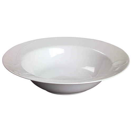 Classic Flair White 10" Round Vegetable Bowl