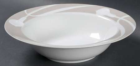 Classic Flair Beige 10" Round Vegetable Bowl