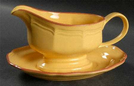 Countryside Yellow Gravy Boat & Underplate