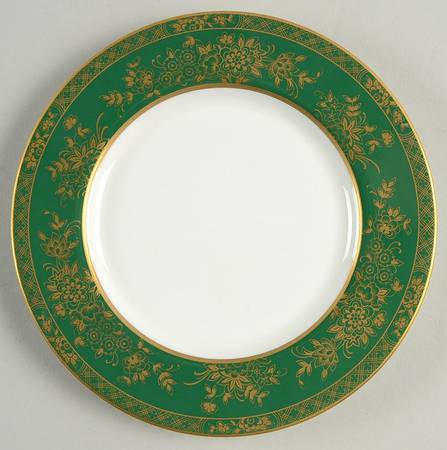 Crown Jewel Ming Green Bread & Butter Plate