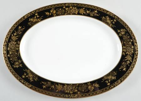 Crown Jewel Onyx 15" Oval Serving Platter