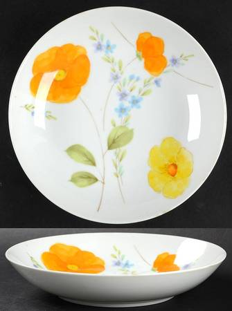 Dancing Flowers Coupe Soup Bowl