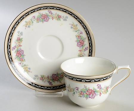 Diplomat Flat Cup & Saucer Set by Mikasa
