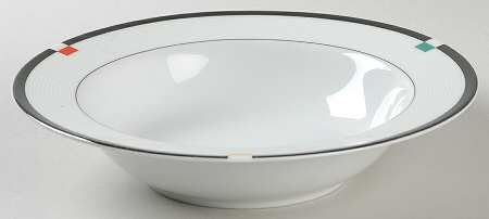 Ebony Accent Rim Fruit/Dessert (Sauce) Bowl