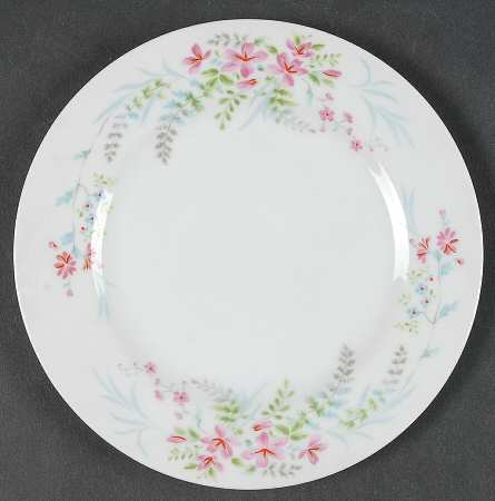 Fern Rose Bread & Butter Plate