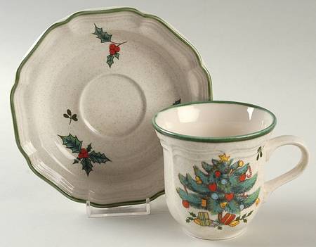 Festive Season Flat Cup & Saucer Set