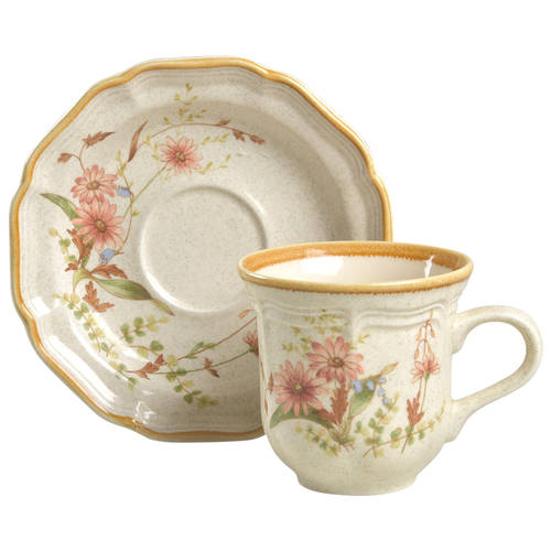 Field Bouquet Flat Cup & Saucer Set