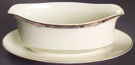 Florisse Black Gravy Boat & Underplate