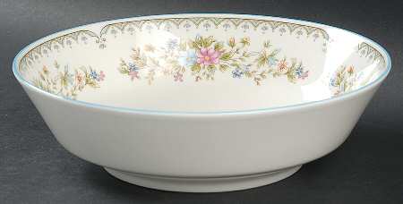 Flower Mist 8" Round Vegetable Bowl