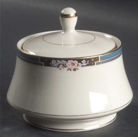 Florisse Turquoise Sugar Bowl & Lid