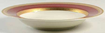 French Embassy Red (L2829) Rim Soup Bowl