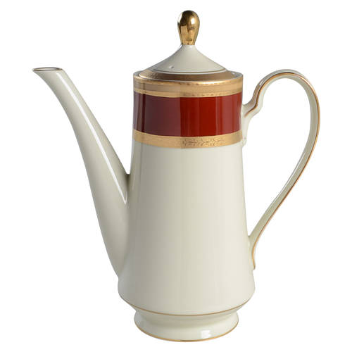 French Embassy Red (L2829) Coffee Pot & Lid