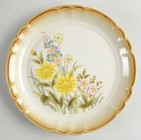 Garden Floral Salad Plate