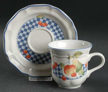Garden Party Flat Cup & Saucer Set