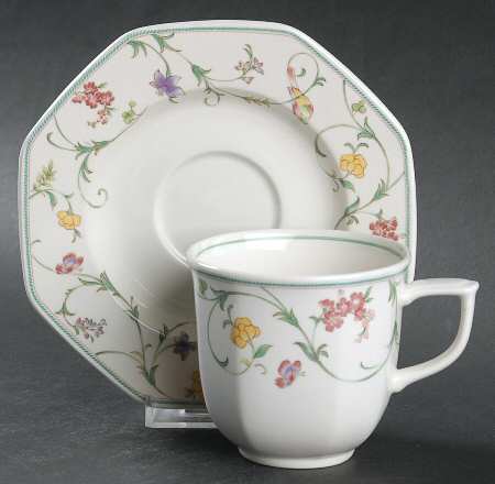 Gardinella Flat Cup & Saucer Set by Mikasa