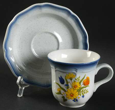 Garden Treasures Flat Cup & Saucer Set