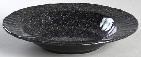 Gemtone Black Large Rim Soup Bowl by Mikasa