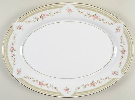 Gloria (5763, Fine China) 14" Oval Serving Platter