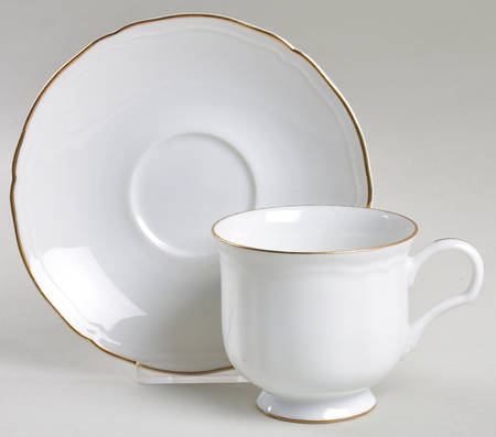 Gold Coin Footed Cup & Saucer Set by Mikasa