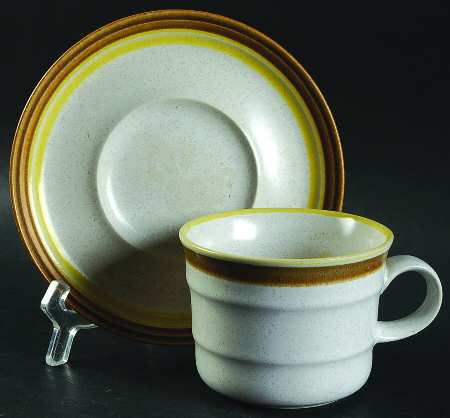 Gold Dust Flat Cup & Saucer Set