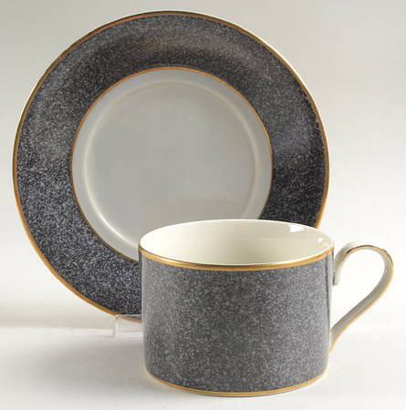 Granite Flat Cup & Saucer Set
